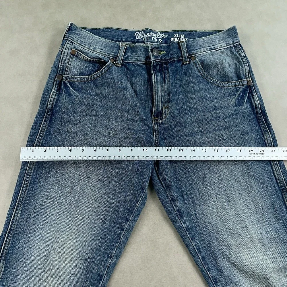 Wrangler Retro Slim Straight Jeans Men's 32x32 Western Stretch Cowboy